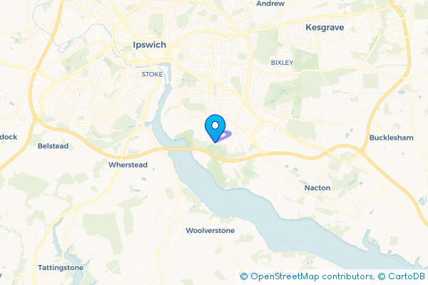 Minibus Hire route map for Gainsborough, Suffolk
