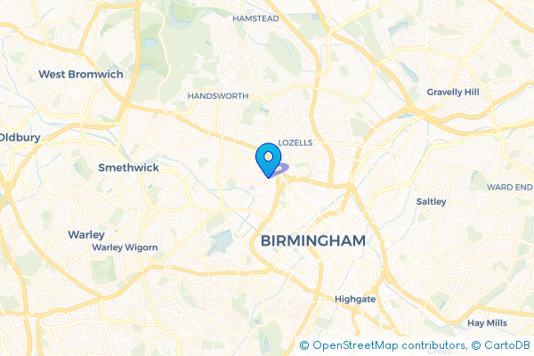 Minibus Hire route map for Gib Heath, West Midlands