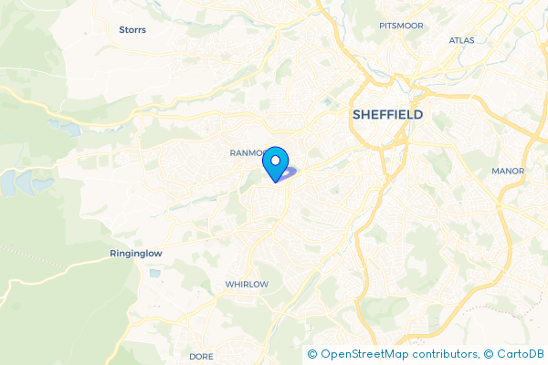 Minibus Hire route map for Greystones, South Yorkshire