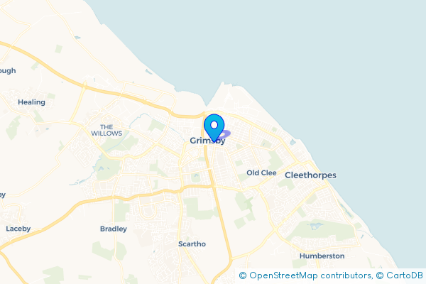 Minibus Hire route map for Grimsby, Lincolnshire