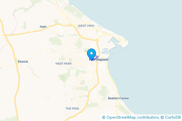 Minibus Hire route map for Hartlepool, County Durham