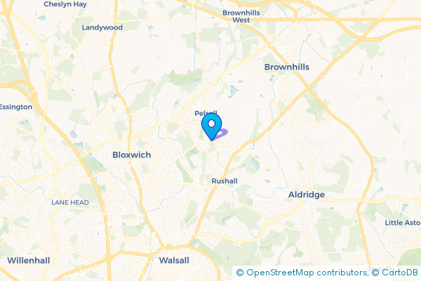 Minibus Hire route map for Heath End, West Midlands