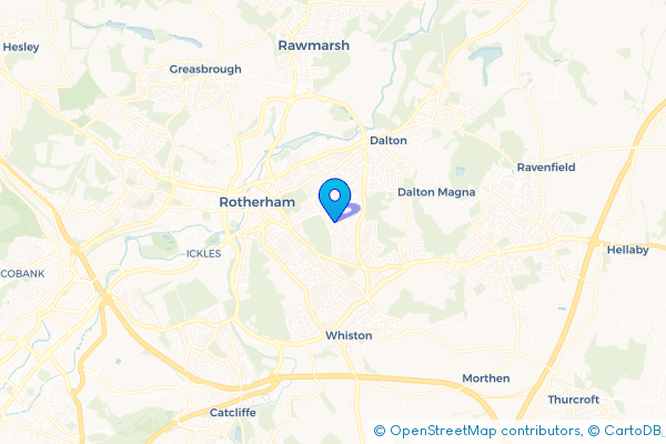 Minibus Hire route map for Herringthorpe, South Yorkshire