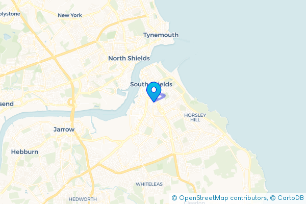 Minibus Hire route map for High Shields, Tyne and Wear