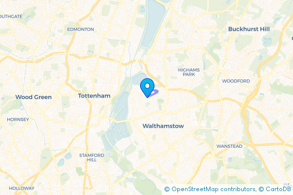 Minibus Hire route map for Higham Hill, Greater London