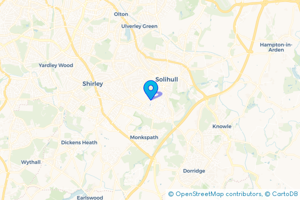 Minibus Hire route map for Hillfield, West Midlands