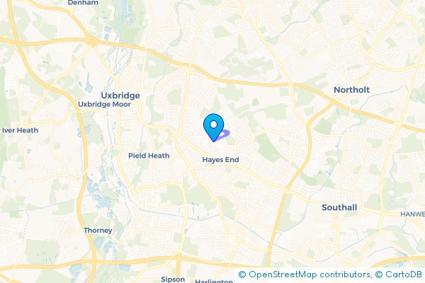 Minibus Hire route map for Hillingdon