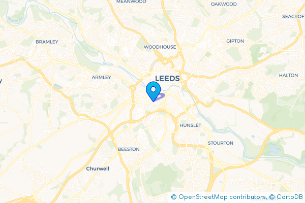 Minibus Hire route map for Holbeck, West Yorkshire