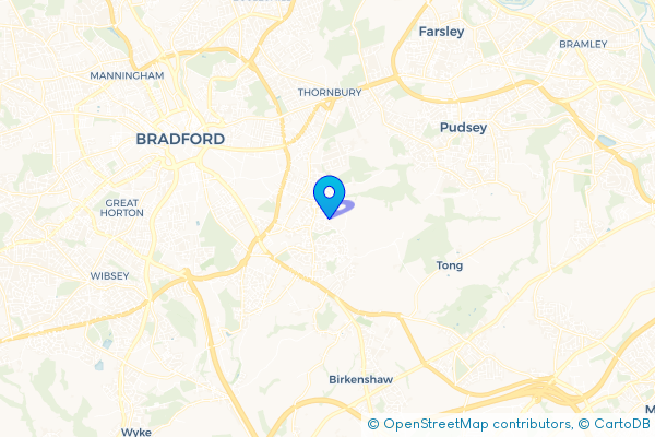 Minibus Hire route map for Holme Wood, West Yorkshire