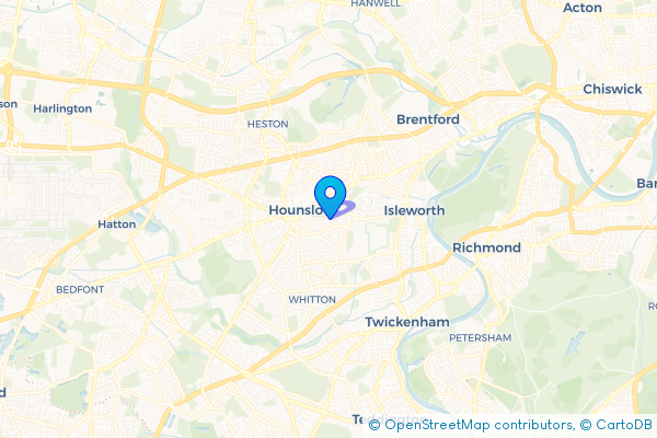 Minibus Hire route map for Hounslow