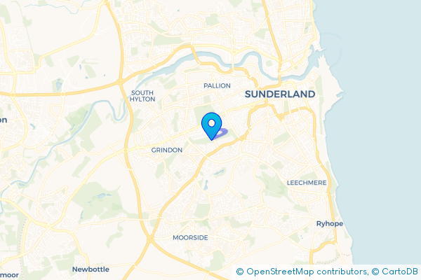 Minibus Hire route map for Humbledon, Tyne and Wear