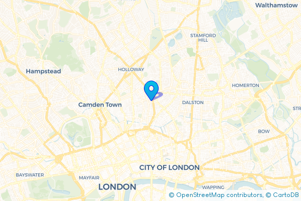 Minibus Hire route map for Islington