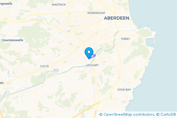 Minibus Hire route map for Kaimhill, Aberdeen City