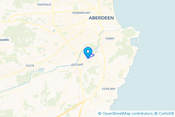 Minibus Hire route map for Kincorth, Aberdeen City