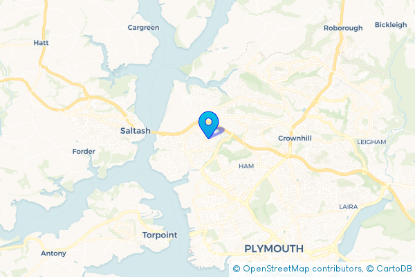 Minibus Hire route map for King's Tamerton, Devon