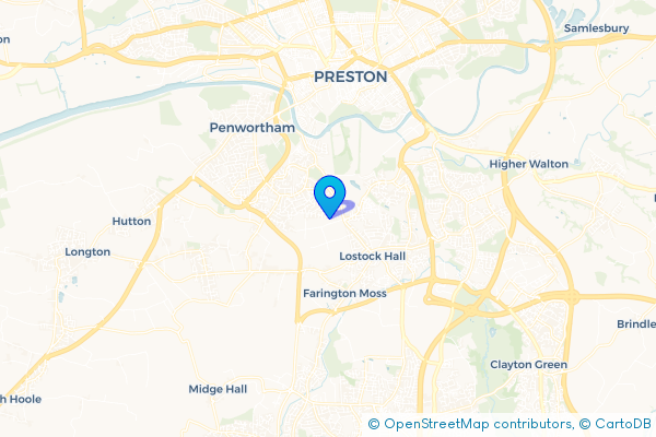 Minibus Hire route map for Kingsfold, Lancashire