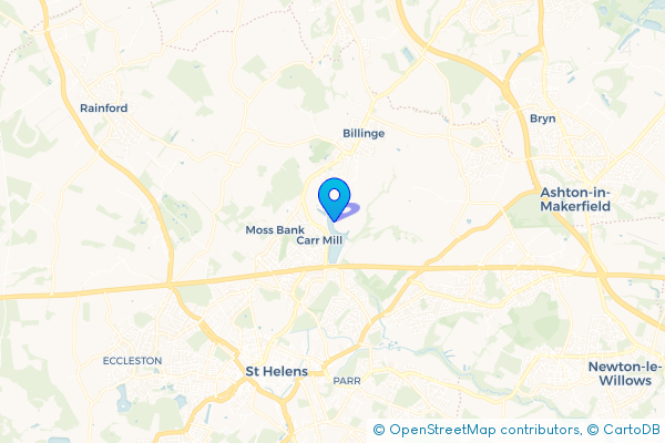 Minibus Hire route map for Laffak, Merseyside