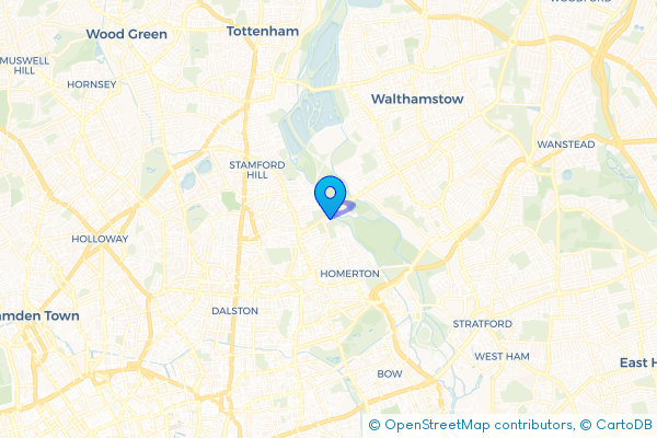 Minibus Hire route map for Lea Bridge, Greater London
