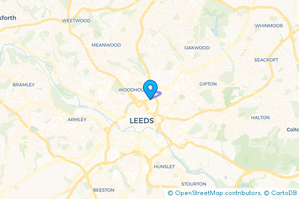 Minibus Hire route map for Leeds, West Yorkshire