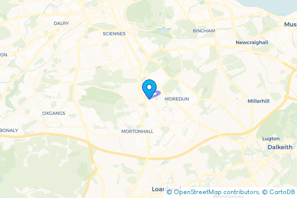 Minibus Hire route map for Liberton, City of Edinburgh
