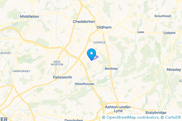 Minibus Hire route map for Lime Side, Greater Manchester