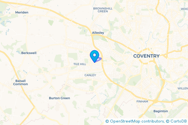 Minibus Hire route map for Lime Tree Park, West Midlands