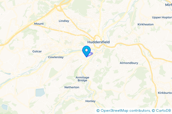 Minibus Hire route map for Lockwood, West Yorkshire