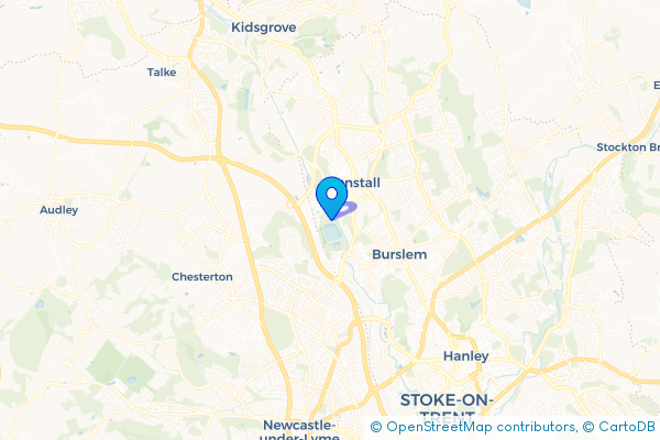 Minibus Hire route map for Longbridge Hayes, Staffordshire