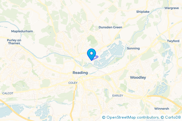 Minibus Hire route map for Lower Caversham, Berkshire