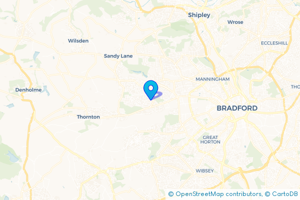 Minibus Hire route map for Lower Grange, West Yorkshire