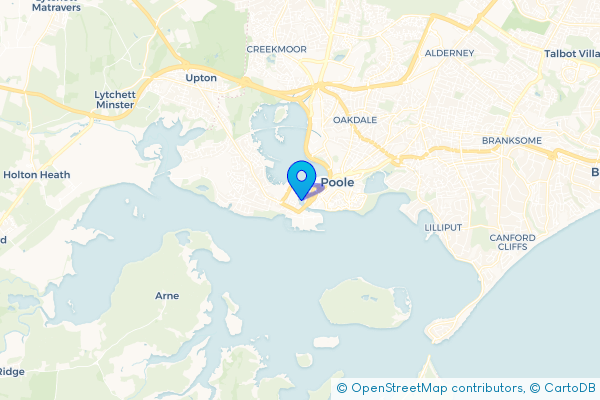 Minibus Hire route map for Lower Hamworthy, Dorset
