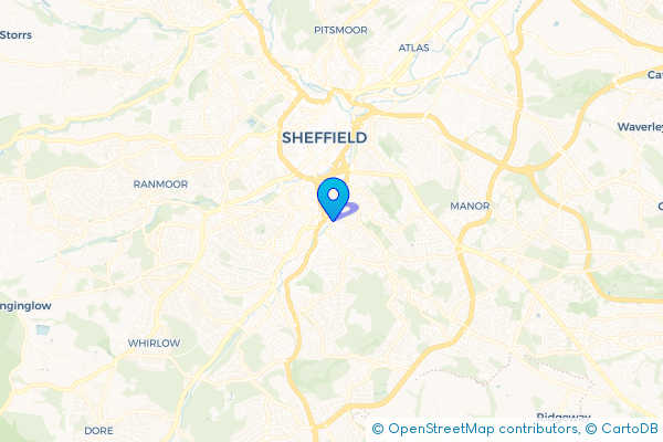 Minibus Hire route map for Lowfield, South Yorkshire