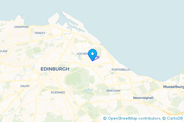 Minibus Hire route map for Meadowbank, City of Edinburgh