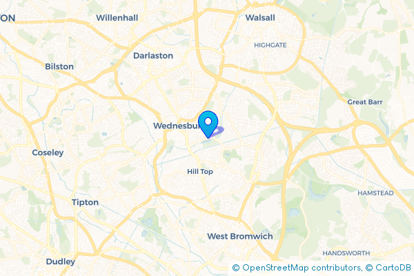 Minibus Hire route map for Mesty Croft, West Midlands