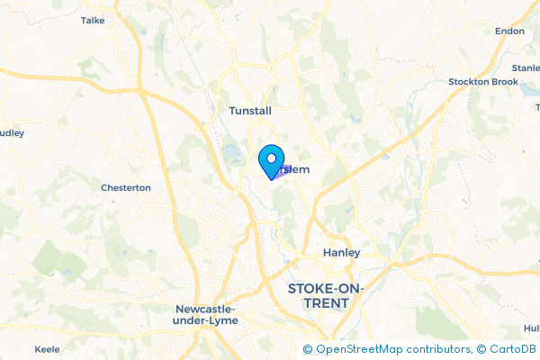 Minibus Hire route map for Middleport, Staffordshire