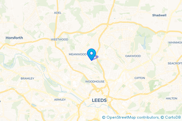 Minibus Hire route map for Miles Hill, West Yorkshire