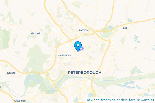 Minibus Hire route map for Millfield, Cambridgeshire
