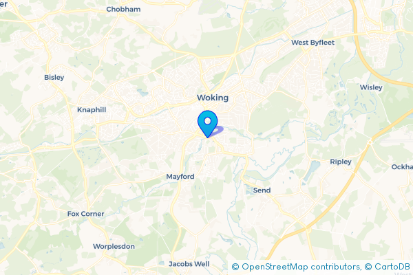 Minibus Hire route map for Mount Hermon, Surrey