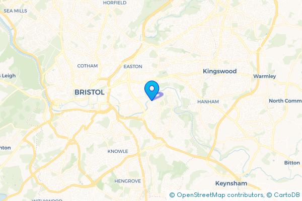 Minibus Hire route map for Netham, Bristol