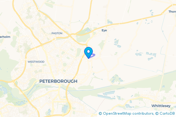 Minibus Hire route map for Newark, Cambridgeshire
