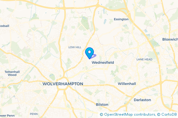 Minibus Hire route map for Newbolds, West Midlands