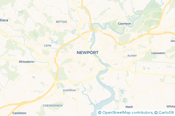 Minibus Hire route map for Newport, Newport