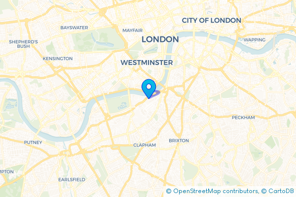 Minibus Hire route map for Nine Elms, Greater London