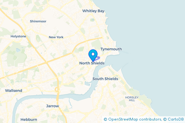 Minibus Hire route map for North Shields, Tyne and Wear