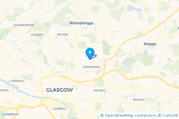Minibus Hire route map for Old Balornock, Glasgow City