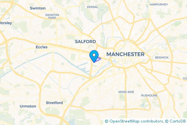 Minibus Hire route map for Ordsall, Greater Manchester