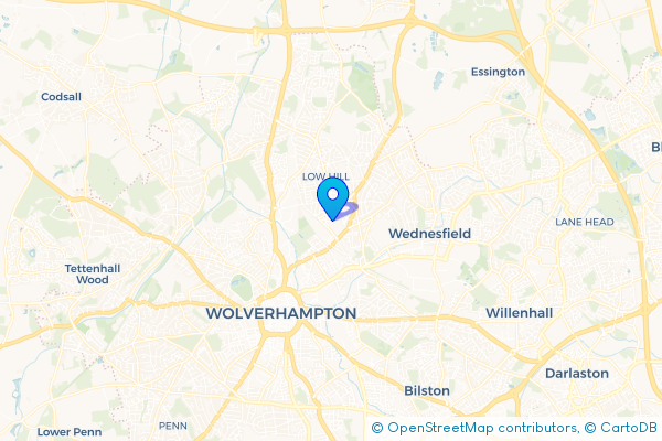 Minibus Hire route map for Park Village, West Midlands