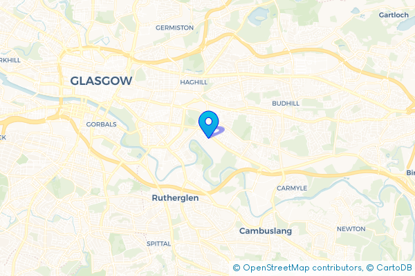 Minibus Hire route map for Parkhead, Glasgow City