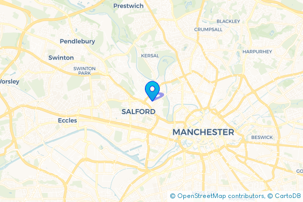 Minibus Hire route map for Pendleton, Greater Manchester
