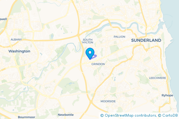 Minibus Hire route map for Pennywell, Tyne and Wear